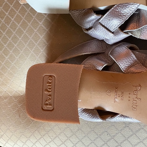 Perlato Square Heel Sandals 37 - Picture 7 of 10